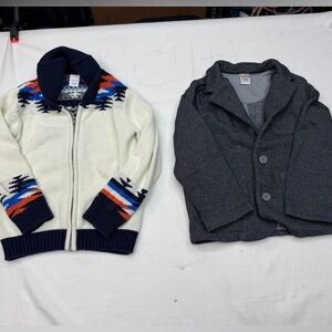 Gymboree Blue and Orange Knit Sweater & Blazer